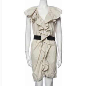 Lanvin Cotton Dress with Ruffle Details XS